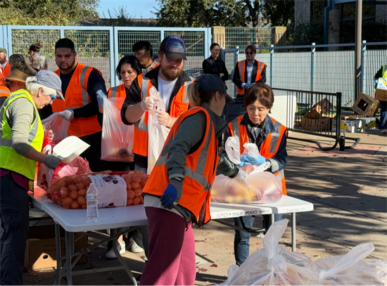 Doris working at Yolo County Food Bank