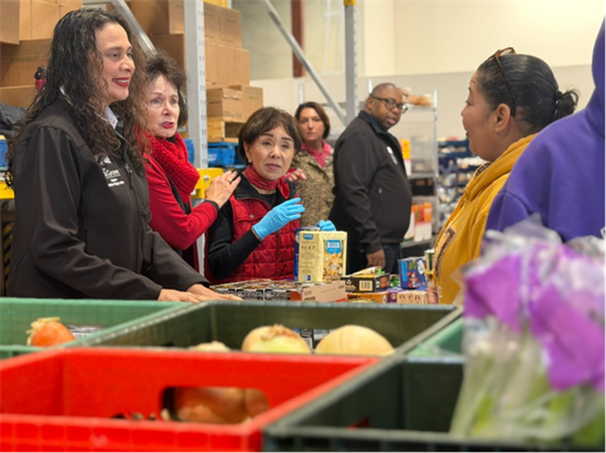 Doris working at Elk Grove Food Bank